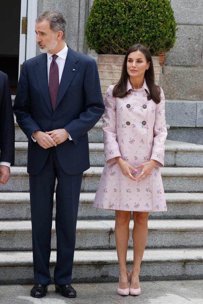 Vestido gabardina de Carolina Herrera lucido por la reina Letizia