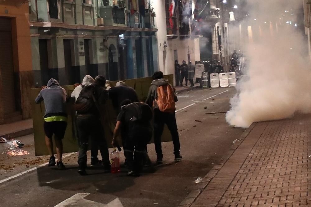 Protestas en Ecuador contra Lenín Moreno.