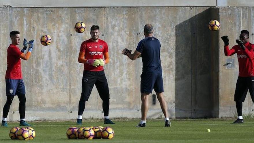 Boyko y Kameni, durante un entrenamiento junto a Paco Ruiz.