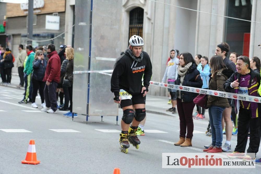 Murcia Maratón. Patinadores en carrera