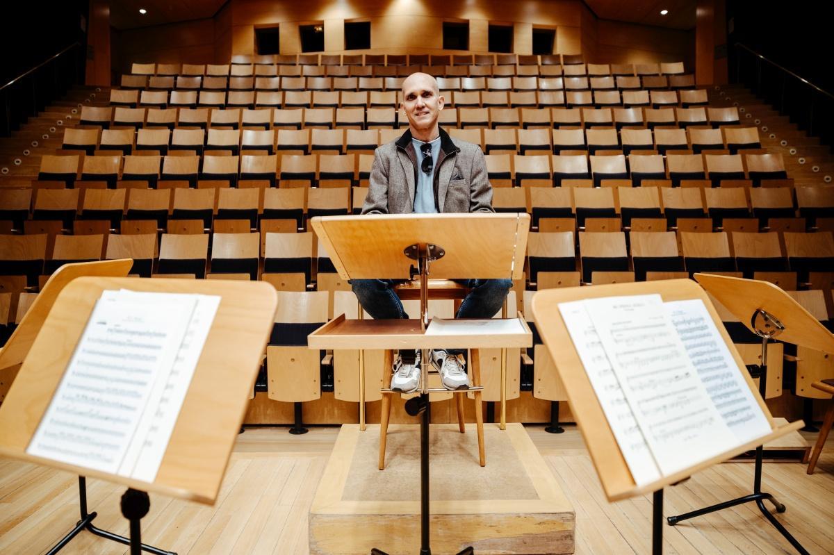 Miguel Borrego en el Auditorio de Zaragoza.