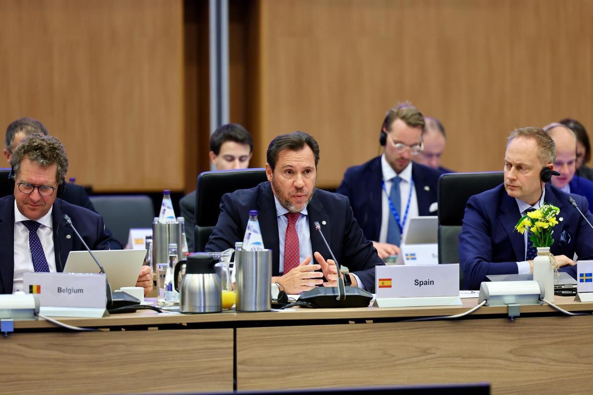 El ministro Óscar Puente interviene en la reunión del Consejo informal europeo de ministros de Transportes y de Asuntos Marítimos en Nicosia (Chipre).