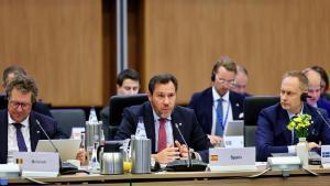 El ministro Óscar Puente interviene en la reunión del Consejo informal europeo de ministros de Transportes y de Asuntos Marítimos en Nicosia (Chipre).