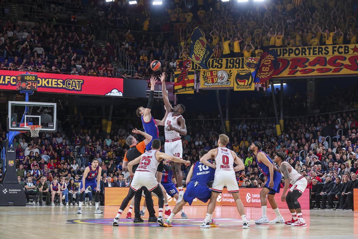 Euroliga. Barça - Olympiacos, quinto y definitivo partido del playoff, en imágenes.