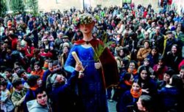 Celebración de Santa Eulàlia, en la plaza de Sant Jaume