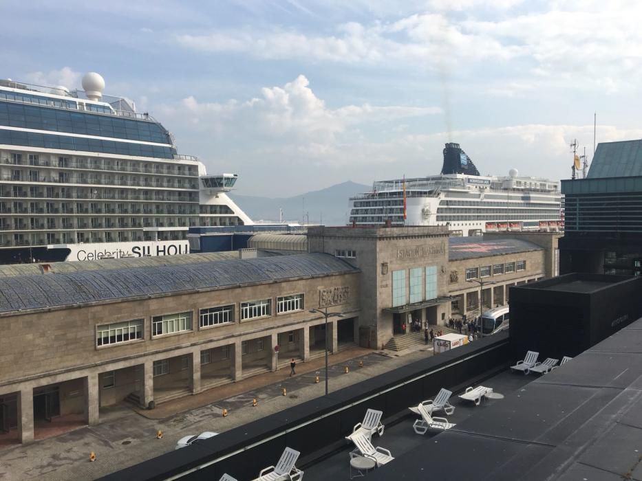 Doble escala de cruceros en Vigo