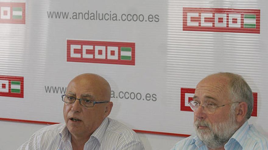 Convenios. Antonio Herrera, de CCOO, y Manuel Ferrer, de la UGT.
