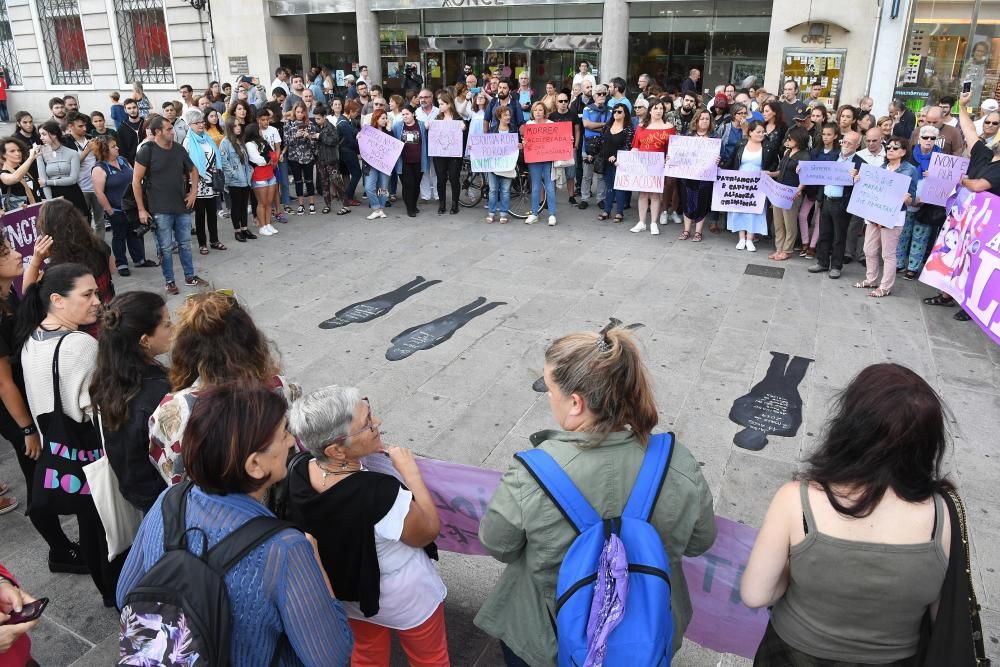 Protesta en A Coruña contra la violencia machista
