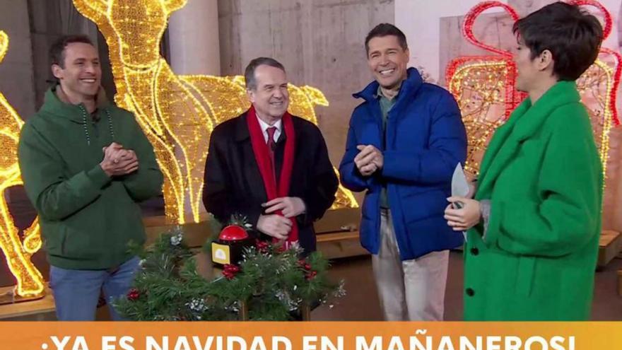 Caballero encendió la Navidad en Mañaneros de TVE.