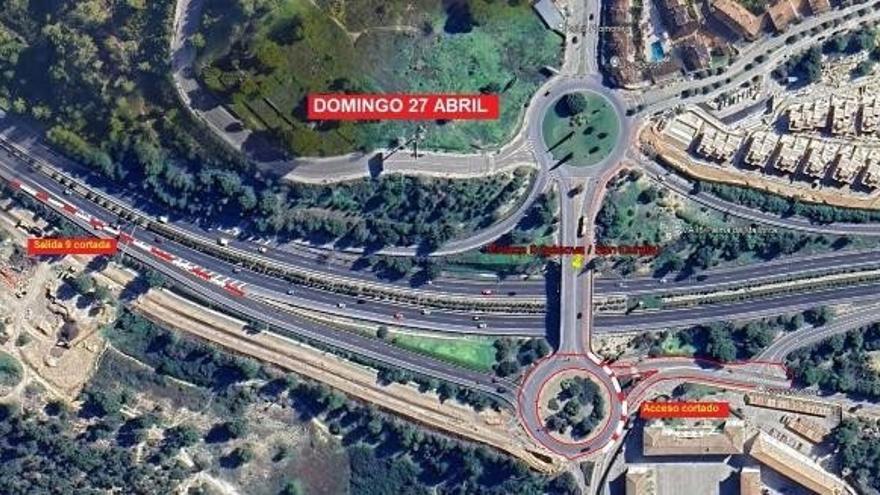 Cortes de tráfico en la vía de Cintura