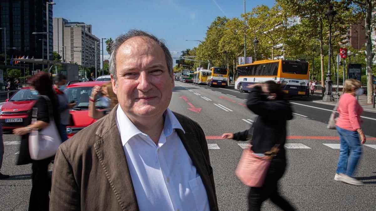 Jordi Hereu, en la avenida de la Diagonal de Barcelona en septiembre de 2020.