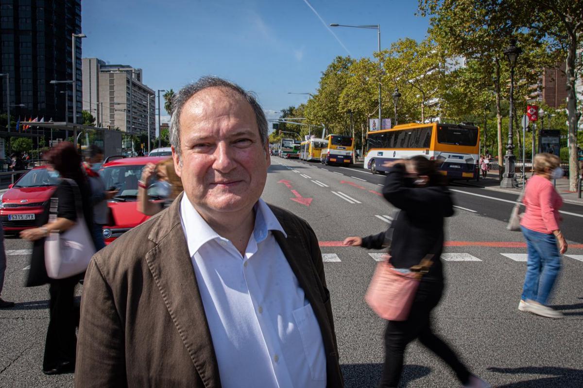 Jordi Hereu, en la avenida de la Diagonal de Barcelona en septiembre de 2020.