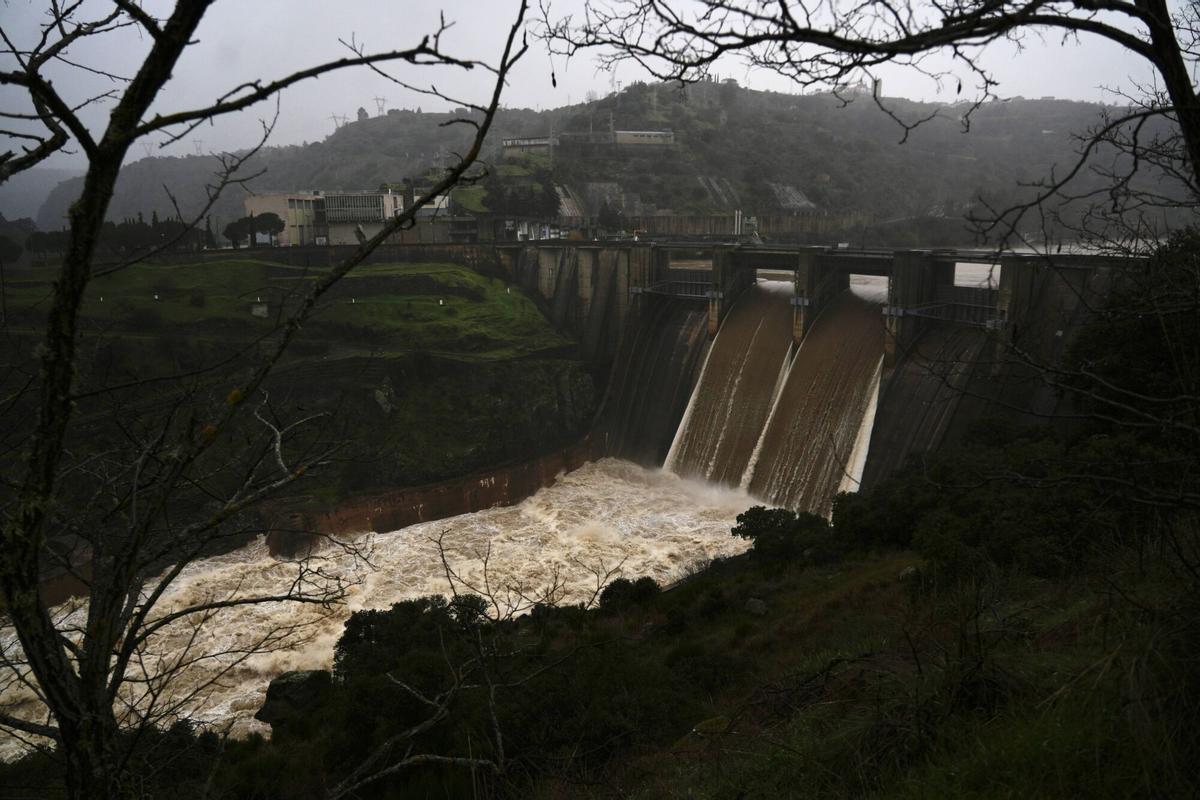 El estado de las presas de Zamora tras la crecida de los río por el temporal.