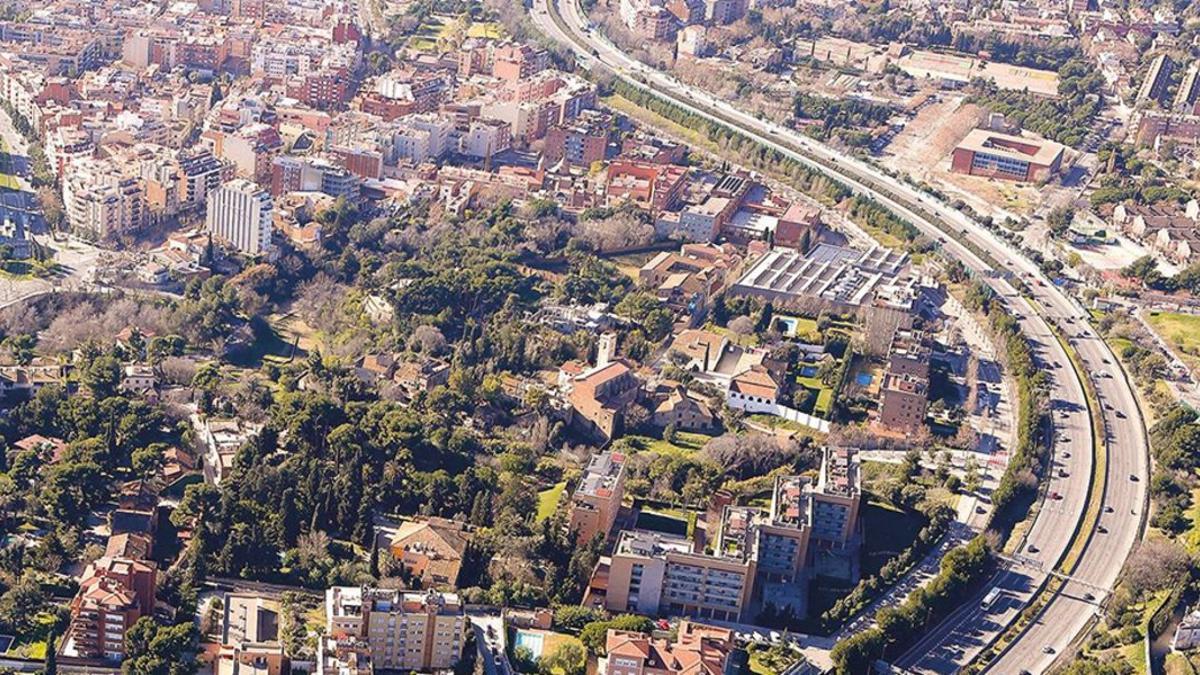 Vista aérea de Esplugues de Llobregat.