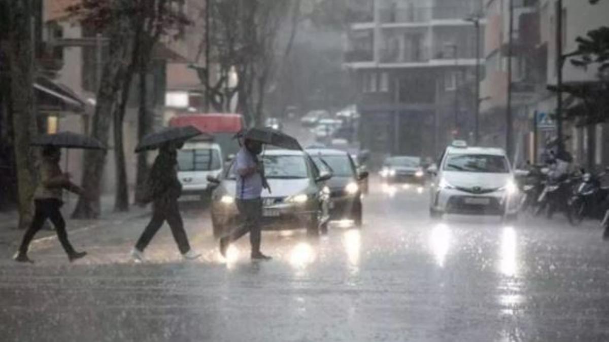 Rain in Ibiza.