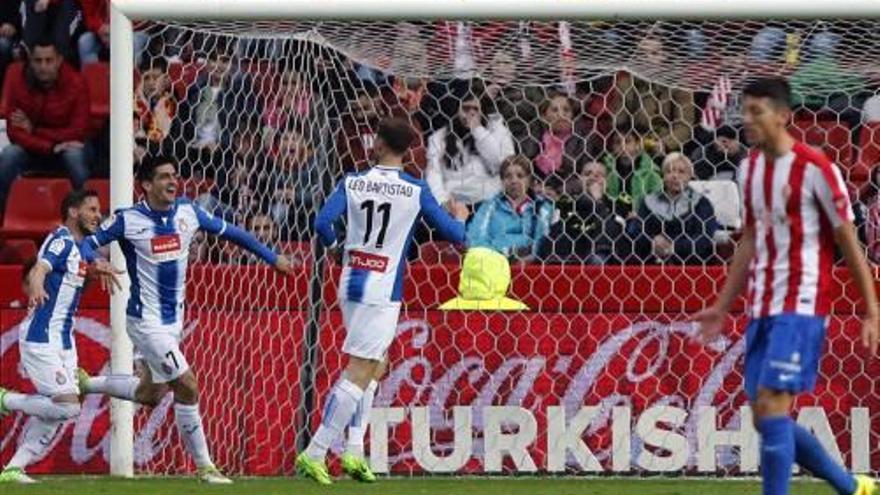 Gerard celebra el gol de l&#039;empat de l&#039;Espanyol.