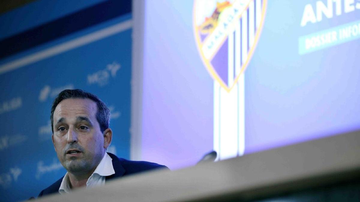 Kike Pérez, este jueves en la presentación de la campaña de abonados del Málaga CF.