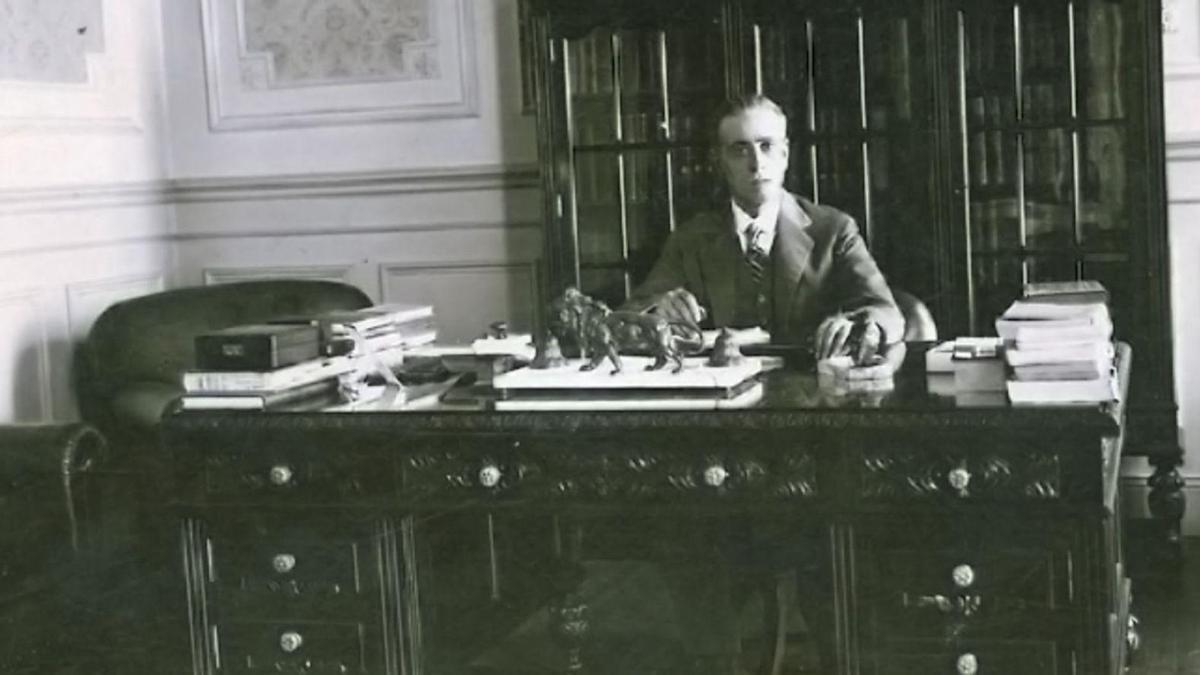 Félix Soage no seu despacho en Buenos Aires.