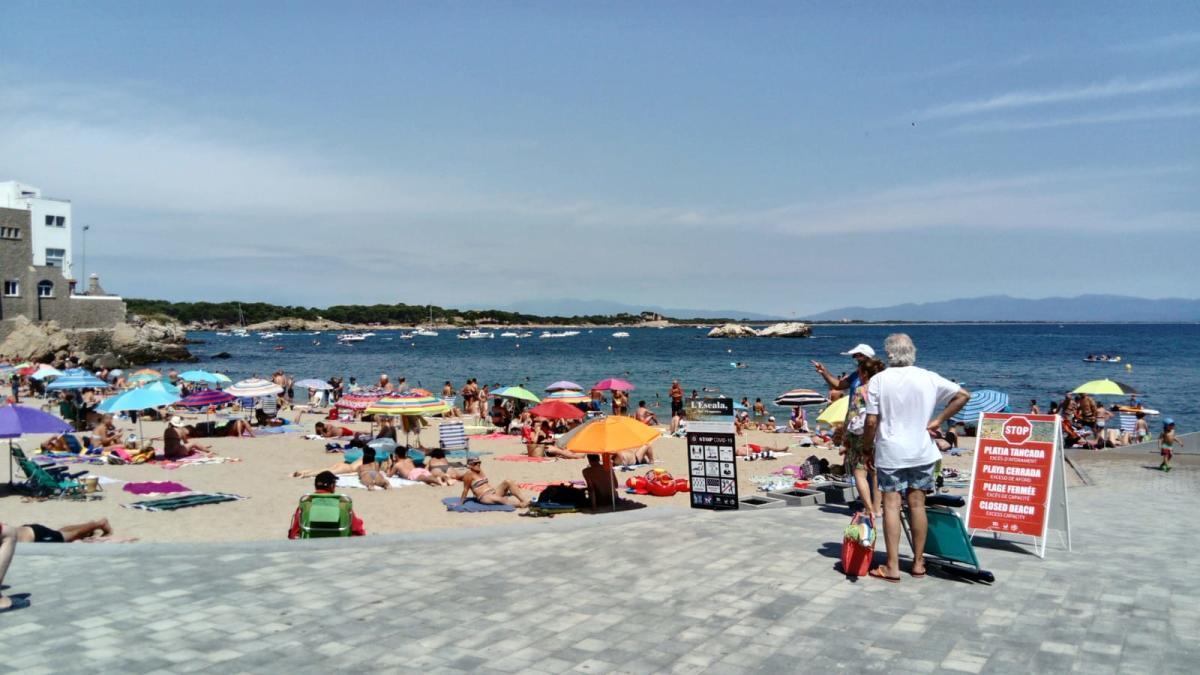 La platja de les Barques de l&#039;Escala.