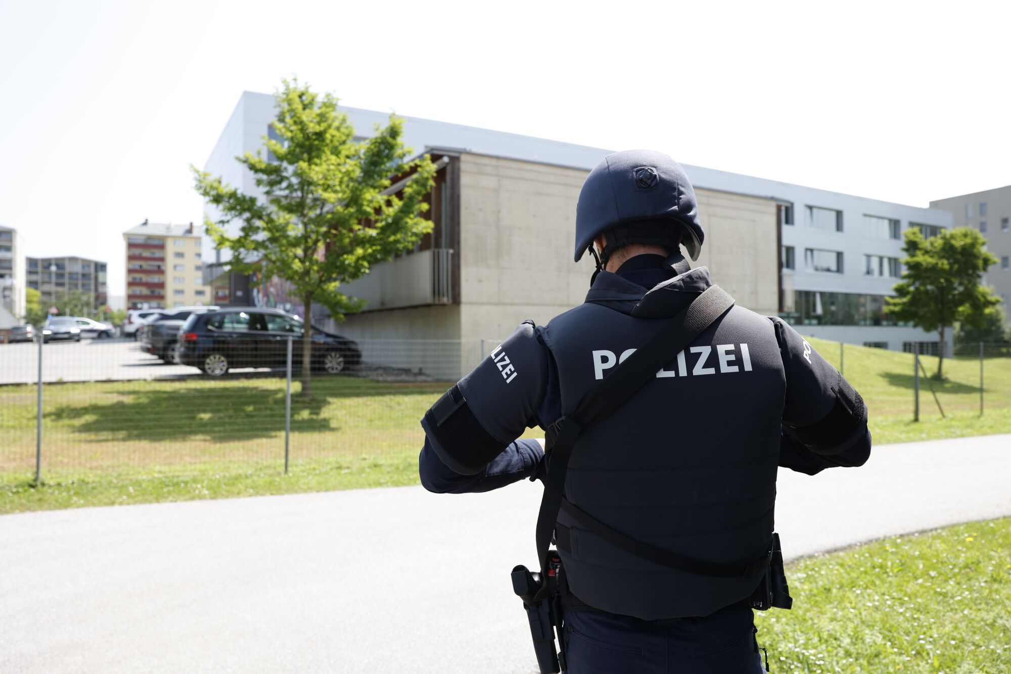 Despliegue policial en la ciudad austriaca de Graz tras el tiroteo.