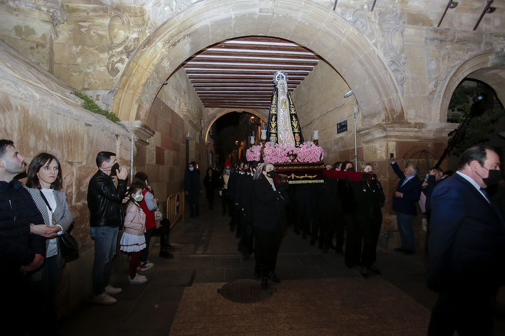 Semana Santa de Lorca 2022: Virgen de la Soledad del Paso Negro, iglesia y procesión