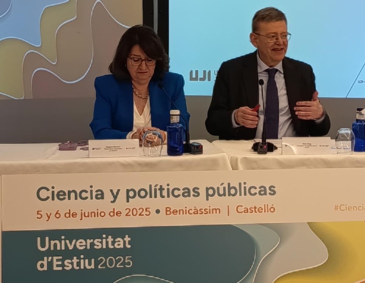 Ximo Puig este viernes en la Universitat d'Estiu de la UJI a Benicàssim.