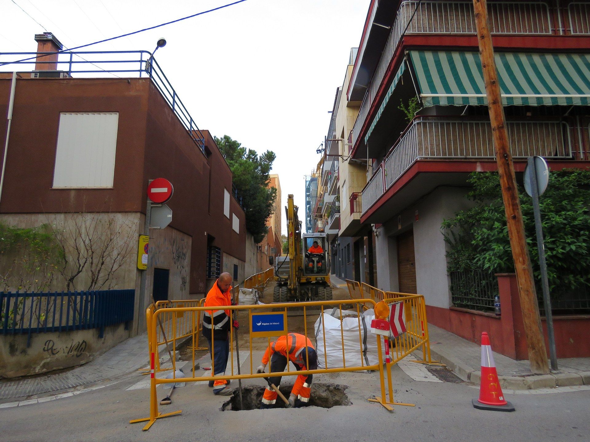 Obras en la calle Abat Antoni Maria Marcet