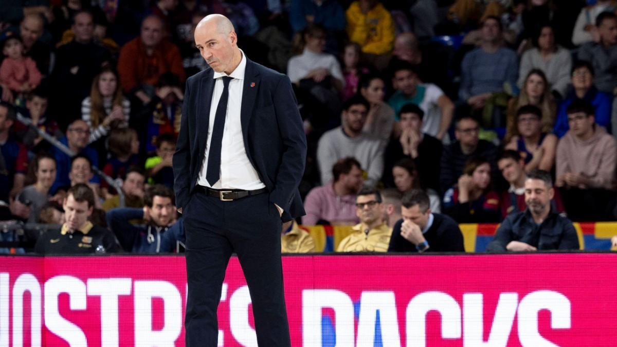 Joan Peñarroya, durante el partido de Liga Endesa ante Casademont Zaragoza