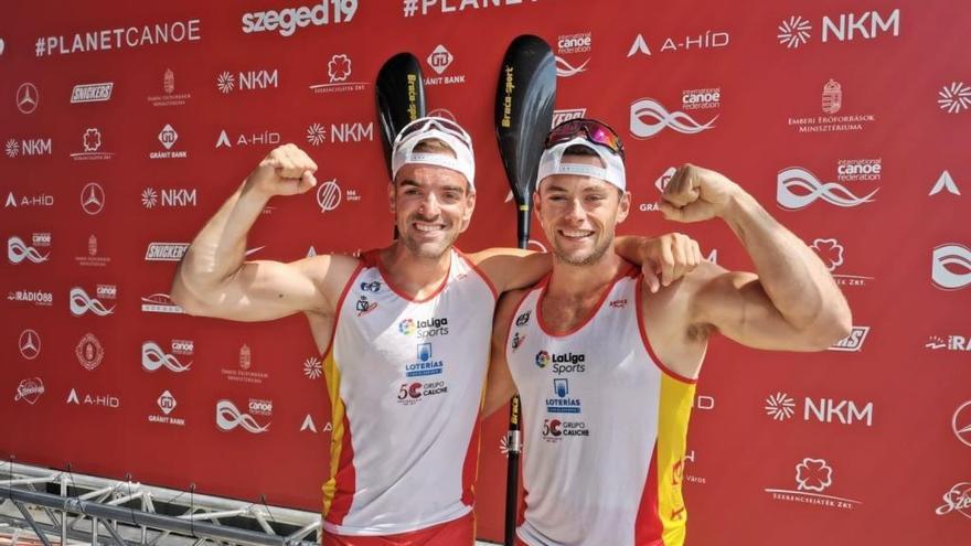 Los asturianos Pelayo Roza y Pedro Vázquez, subcampeones del mundo de piragüismo en K-2 500