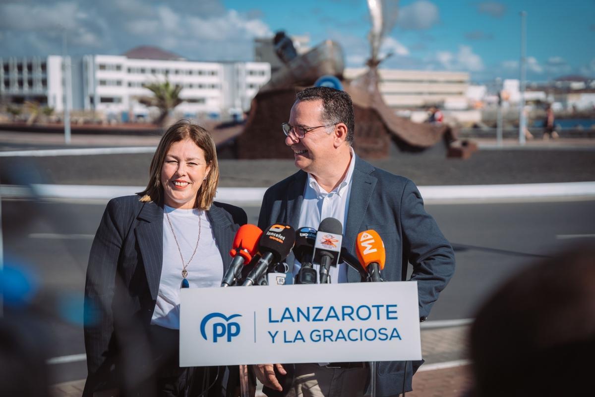 Imagen de la presentación de Astrid Pérez como candidata del Partido Popular a la alcaldía de Arrecife, en Lanzarote.