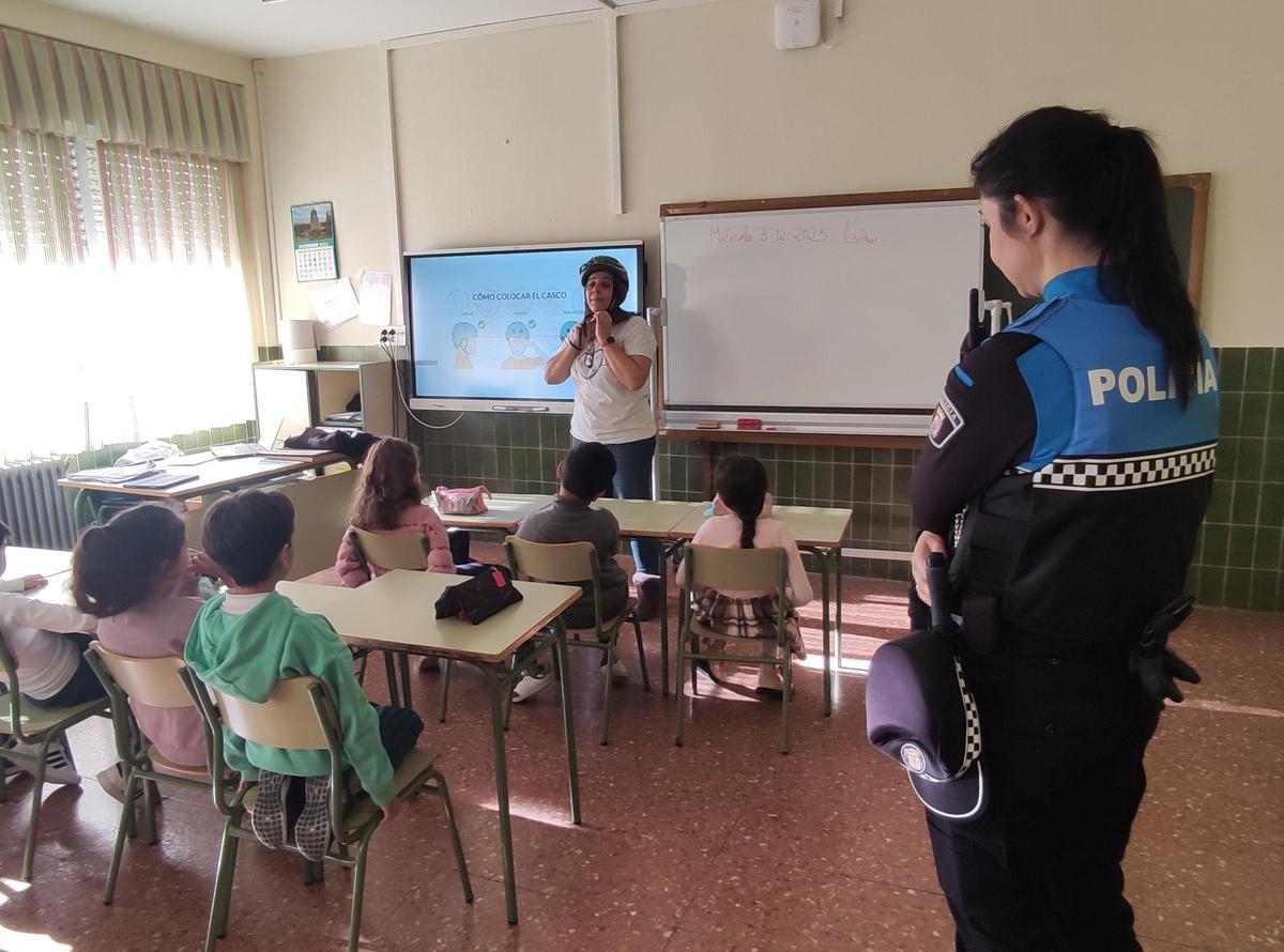 Actividad de seguridad vial en el CEIP Las Eras de Benavente.