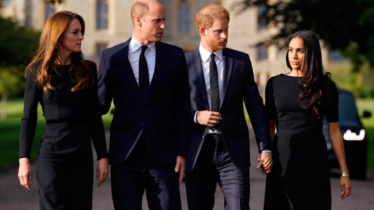 Harry y Meghan con los Príncipes de Gales