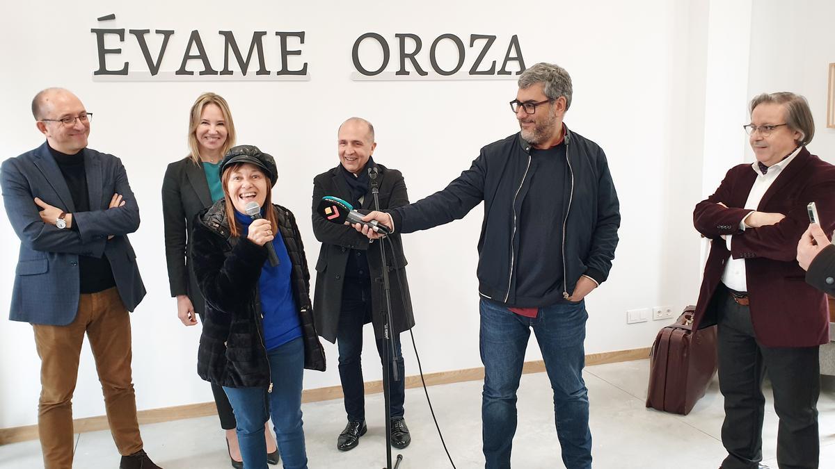 Lorenzo, Tapias, Lamas y Romero, en la inauguración de la sede de Évame Oroza. 26 enero 2023. Marta G. Brea