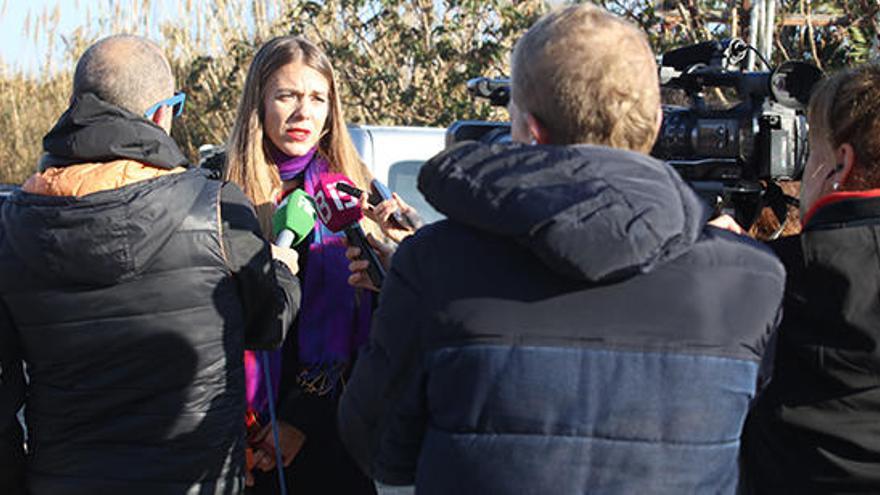 Marta Matarredona, tras la reconstrucción en Sant Antoni.