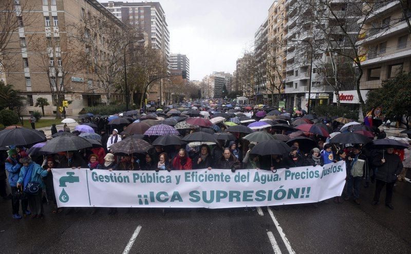 Manifestación contra el ICA en Zaragoza