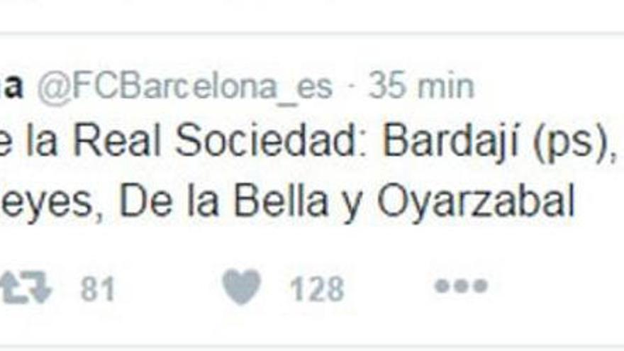 El FC Barcelona confunde en su twitter a Bruma con Niebla
