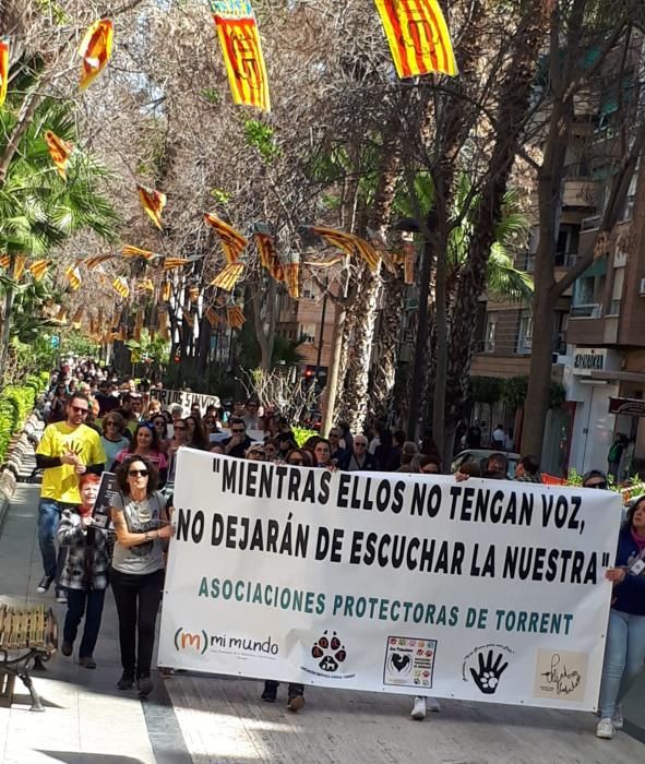 Protesta de las proetoras de Torrent.