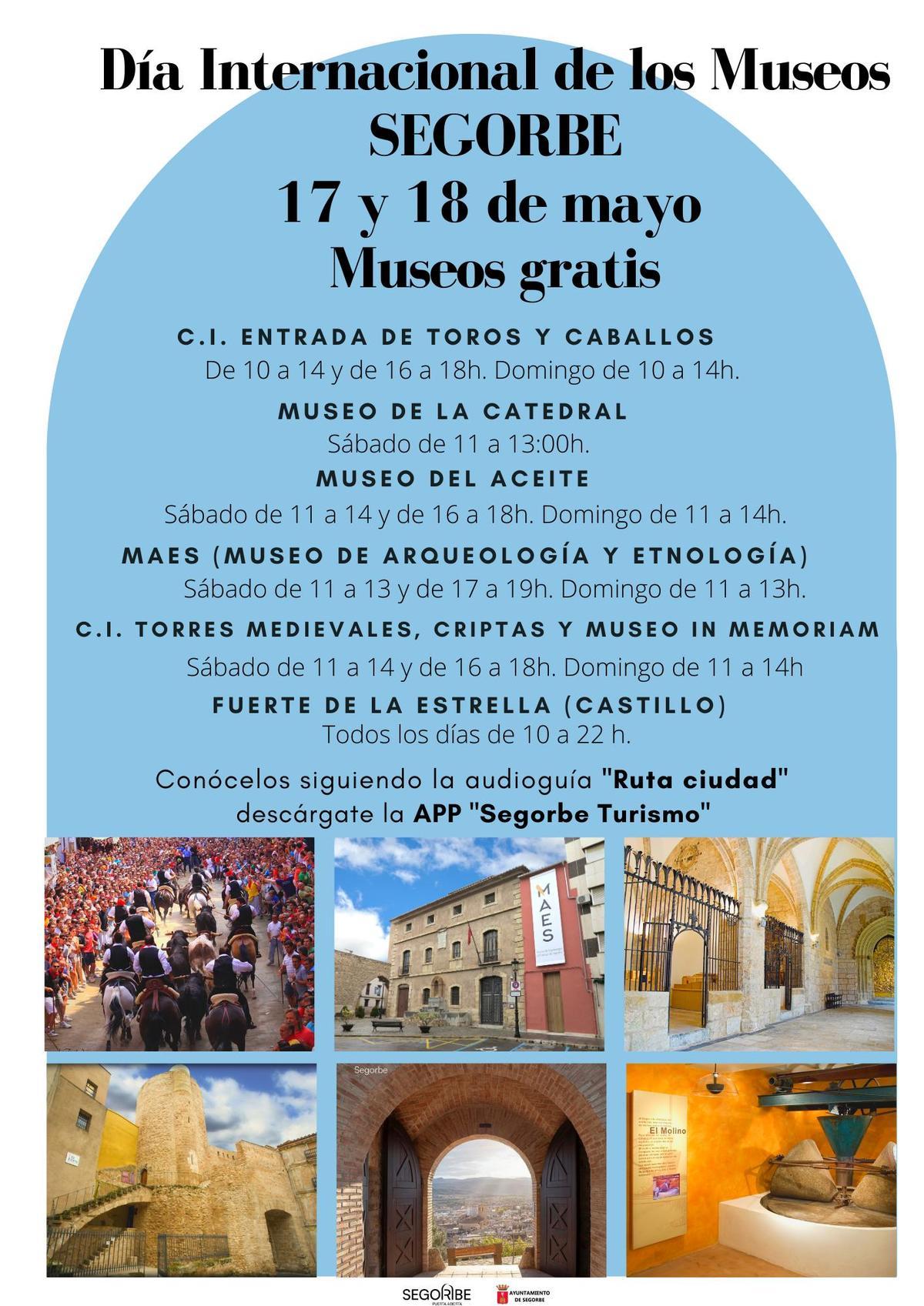 Listado de los museos que abrirán gratis este fin de semana en Segorbe.