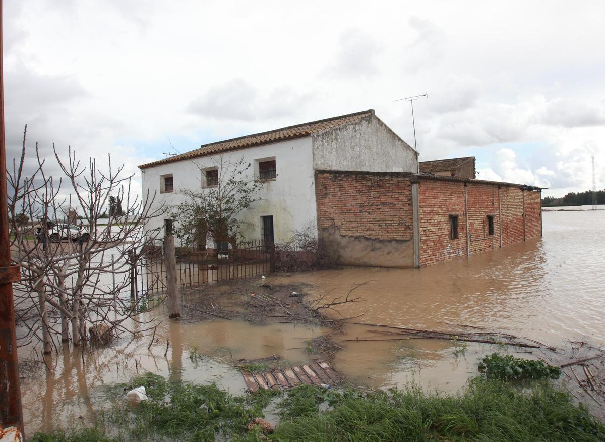 Crecida del río Guadalquivir por la provincia de Sevilla
