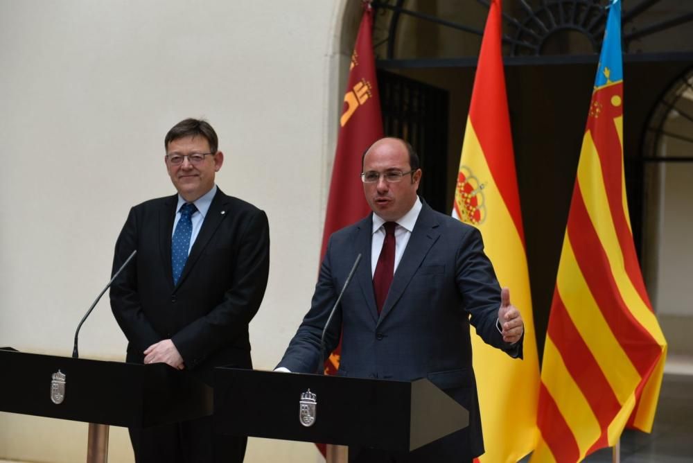 Reunión de Ximo Puig y Pedro Antonio Sánchez en Murcia