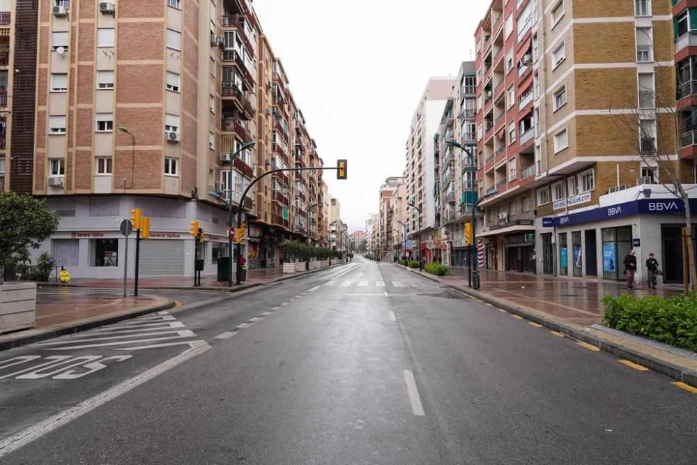 El Estado de Alerta vacía las calles de Málaga