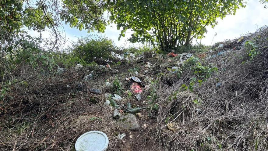 El PSOE de Oviedo denuncia la existencia de un «basurero» en uno de los accesos al monte Naranco