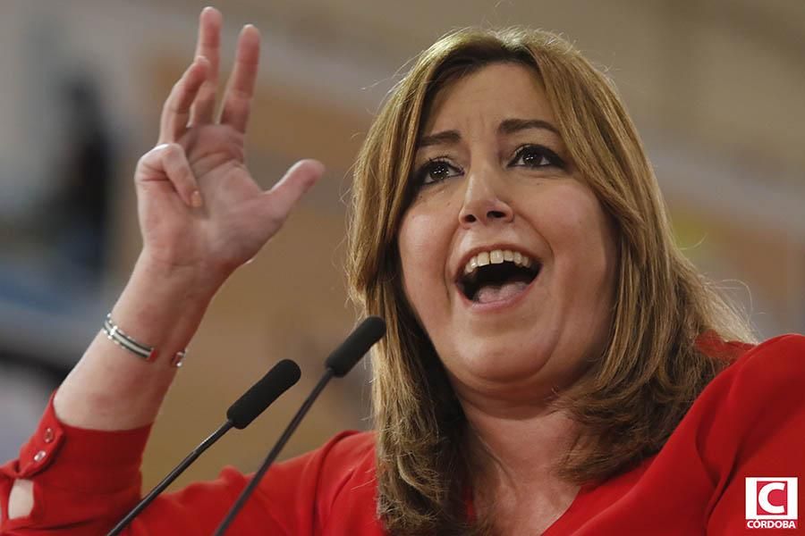 El PSOE de Córdoba con Susana Díaz en Madrid.