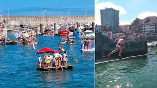 Candás, cucaña de récord y muchas "coses que floten"