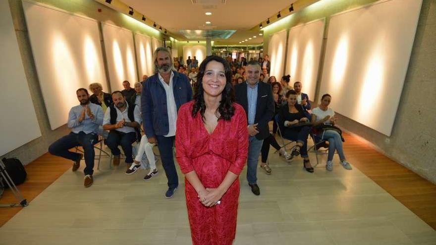 Vanessa Rodríguez, durante la presentación de Ciudadanos, ayer, en Sanxenxo. // Gustavo Santos