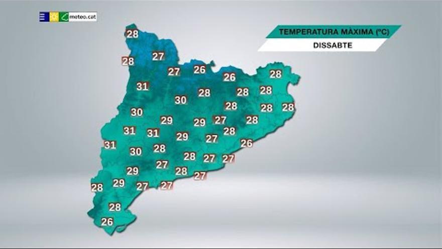 La calor no marxa: mínimes de 14ºC, màximes de 30ºC