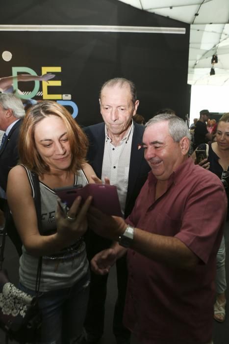 Visita del Sporting de Gijón a la Feria de Muestras de Asturias