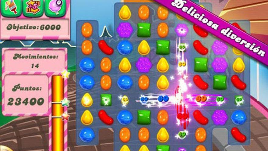 Imágenes de una pantalla dle Candy Crush