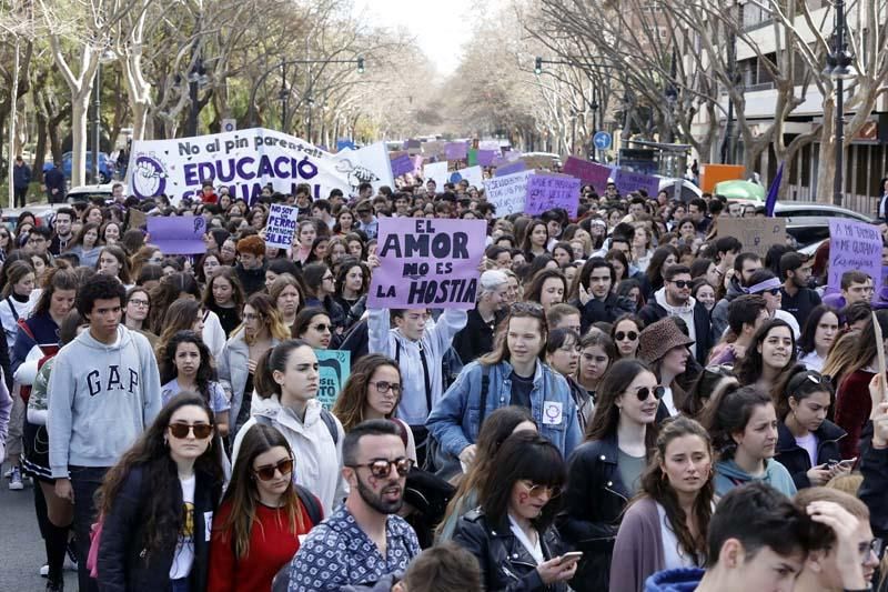 Manifestación de los estudiantes en Valencia contra el pin parental