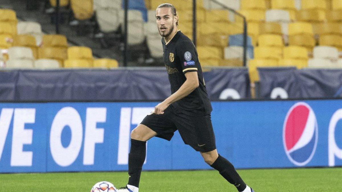 Óscar Minguez, en el día de su debut con el Barça ante el Dinamo